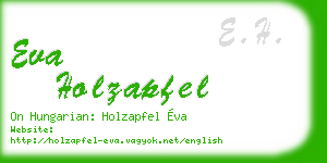 eva holzapfel business card
